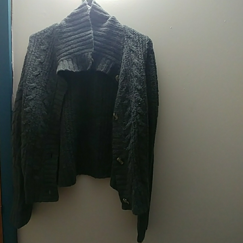 Knitted grey sweater